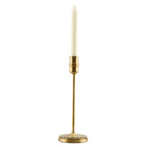 Bougeoir conique en métal plaqué or support décoratif de table pour la maison éclairage de Noël décoration chandelles - Product Image 1