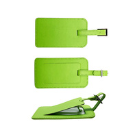 Étiquette de bagage en cuir PU taille de forme personnalisée impression de logo animal mignon en creux