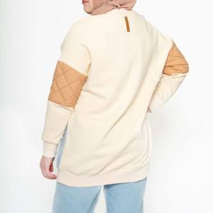 Sweats à capuche pour femmes de haute qualité à manches longues Tissu doux 100% coton Brodé et imprimé sur le devant Modeste Islamique Hiver Automne - Product Image 6