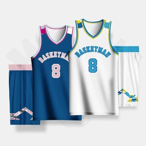 Ensemble de maillots de basket-ball personnalisés Chemise de basket-ball Uniforme d'entraînement respirant Chemises pour garçons Ensembles de vêtements de sport - Product Image 6