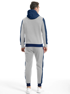 Survêtement d'hiver décontracté à capuche pour homme, couleur unie, taille ajustable avec cordon de serrage, poignets élastiques, doublure intérieure douce, coutures durables - Product Image 4