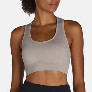 Quick Custom Logo Women's Yoga Bra High Impact Seamless Crop <b>Top</b> Fitness & Yoga Wear Crop <b>Tops</b> <b>Racer</b> Back Gym Sports Bras - Product Image 4