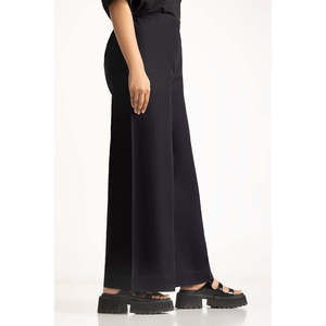 Pantalones Casuales de Crepé de Cintura Alta para Mujer, Pantalones de Vestir de Pierna Ancha con Diseño Arrugado, Transpirables, Ligeros, Corte Regular WM-TRC-SS24-012 - Product Image 4