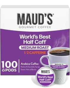 กาแฟแคปซูล Maud's Half Caff, 100 แคปซูล, กาแฟคั่วกลางในแคปซูลแบบเสิร์ฟเดี่ยว – กาแฟอาราบิก้า 100% - Product Image 1