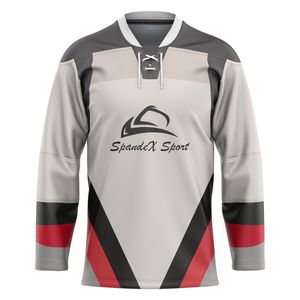 Maillots de hockey personnalisés pour adultes, vêtements de sport d'équipe professionnels, durables, résistants aux déchirures, prêts pour les matchs, 100% polyester, évacuation de l'humidité - Product Image 1