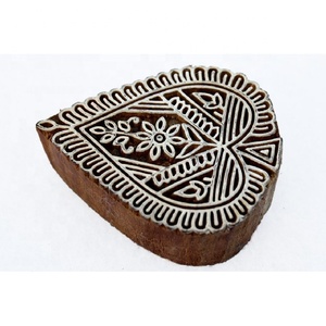 Bloc d'impression en bois indien, timbres sculptés à la main, bloc d'impression Textile - Product Image 3