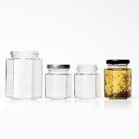Bocaux en verre hexagonaux de haute qualité pour la nourriture pour bébés, bricolage, épices magnétiques, artisanat, mise en conserve