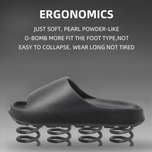 Unisex Lightweight Home <strong>Shower</strong> <strong>Slides</strong> Minimalist Solid Color Soft Sole Beach <strong>Slides</strong> for Summer Breathable and Anti-Slip - Product Image 3