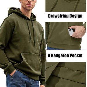 เสื้อมีฮู้ดผ้าคอตตอนผสมสำหรับผู้ชายเสื้อฮู้ดแขนยาวน้ำหนักเบาออกแบบกลางแจ้งสีตามสั่ง - Product Image 5