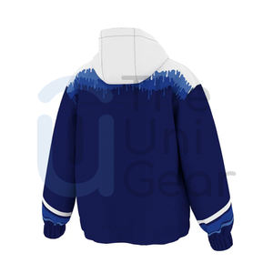 Bleu imperméable mode coupe-vent veste pour hommes femmes nouvelle impression hiver à capuche Blouson fermeture éclair veste extérieure pour la saison de printemps - Product Image 4