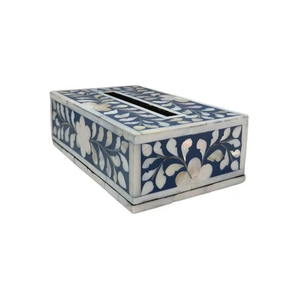 Caja de pañuelos con incrustaciones de hueso de forma personalizada hecha a mano, accesorio decorativo elegante para el hogar para mesas de comedor para hoteles - Product Image 1