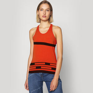 เสื้อกล้ามรัดรูประบายอากาศได้ดีสำหรับผู้หญิงเสื้อผ้าออกกำลังกายลำลองพิมพ์ลายสีพื้นความยาวปกติของฤดูร้อน - Product Image 1