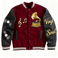 Großhandel 2025 USA-Stil Hochwertige Maßgefertigte Logo Gothic Grafik Letterman Jacke Herren Schwergewichts-Varsity-Jacke