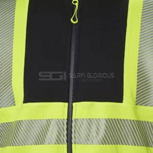 Sudadera de Seguridad de Alta Visibilidad con Franjas Reflectantes y Múltiples Bolsillos con Cremallera, Ropa de Trabajo de Alta Visibilidad - Product Image 3