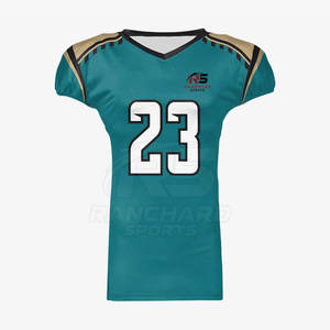 Camiseta Deportiva de Fútbol Americano de Color Sólido, Secado Rápido, Corte Ajustado para Hombre - Product Image 1