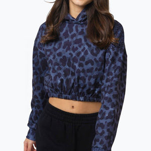 2026 Low MOQ <b>Crop</b> <b>Top</b> Custom Hoodie Solid Plain Color Casual Wear Printed Design Breathable <b>Crop</b> <b>Top</b> <b>Hoodies</b> Customized - Product Image 2