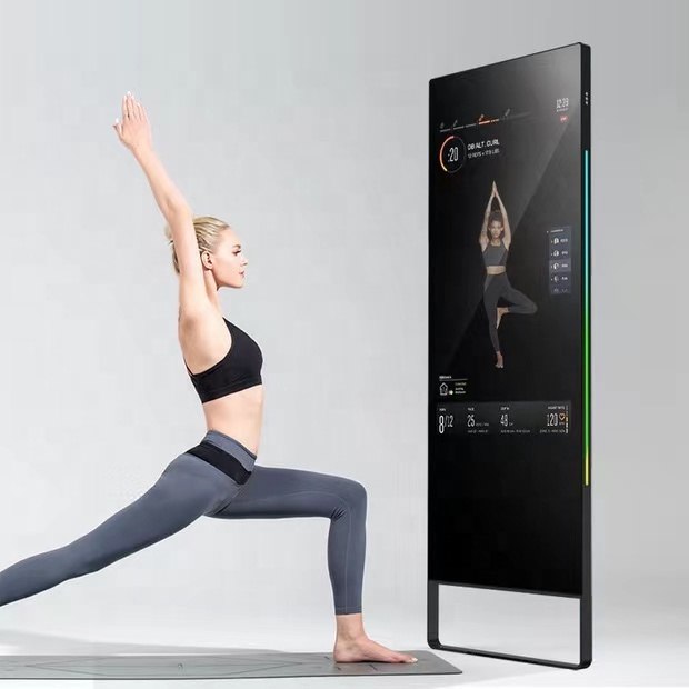 32 43 Inch Intelligent Fitness Display Mirror Interactive Touch Screen Magic Mirror with Full HD and Wi-Fi for Gym Centre