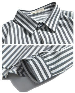 เสื้อเชิ้ตออกซ์ฟอร์ดลายทางสำหรับผู้ชายคุณภาพสูงแบบ OEM สั่งทำได้  ใส่ได้ในฤดูใบไม้ร่วง ระบายอากาศได้ดี เป็นมิตรกับสิ่งแวดล้อม มีไซส์ XS-9XL สไตล์ลำลองสมาร์ท - Product Image 6