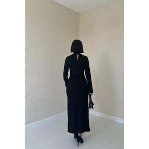 <b>Black</b> Shoulder Dress with <b>Roses</b> - <b>Black</b> - Product Image 4