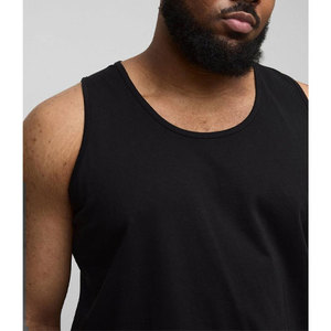 Débardeurs pour hommes grande taille en coton 100% avec logo personnalisé en gros, design tricoté respirant, prix bas à vendre - Product Image 3