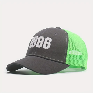 Gorro de camionero de malla de mezcla de algodón ligero para hombre, gorra deportiva ajustable con protección UV para exteriores y ciclismo, logotipo personalizado - Product Image 5