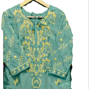 Nouvelle Collection Cousu Lourd Pakistanais Organza Brodé Travail Salwar Kameez Costume avec Soie Dupatta - Product Image 1