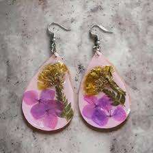 Pendientes de resina hechos a mano, pendientes de resina para mujer, pendientes de resina de diseñador, pendientes de resina colgantes, pendientes de resina tipo stud para mujer - Product Image 4