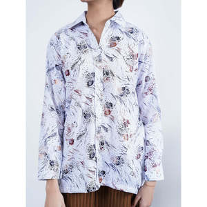 เสื้อผ้าฝ้าย GRAZIA ลายดอกไม้ ทรงปกติ ผ้าป๊อปลิน - Product Image 2