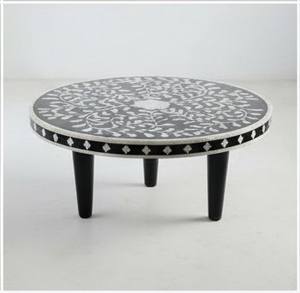 Base para Pastel Decorativa Hecha a Mano con Incrustaciones de Hueso, Diseño Floral Negro, Forma Cuadrada, Ecológica, Tamaño Personalizado, para un Estilo Elegante - Product Image 5