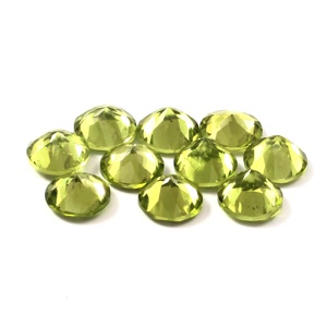 Peridoto Natural verde de manzana de alta claridad, piedra redonda de corte redondo, Gema suelta, peridoto facetado auténtico, fabricación de joyas - Product Image 3