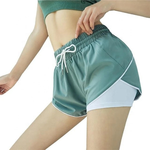 Couleur unie en plein air décontracté confortable taille élastique meilleur droit femmes court pour l'été Shorts de gymnastique pour les femmes Shorts de vélo - Product Image 5