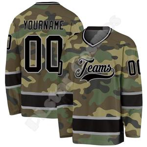 Nueva moda Hockey Jersey nombre personalizado equipo Logo número colorido pulóver manga larga 3DPrint Harajuku Casual divertido sudaderas S - Product Image 6