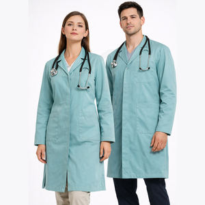 Blouse de laboratoire médicale personnalisée pour médecins et infirmières, en polycoton, manches longues, vêtements de travail pour hôpital - Product Image 6