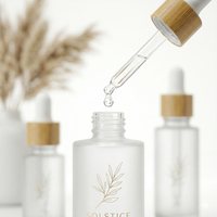 Emballage en verre dépoli à épaule plate écologique pour les produits de beauté bio, les soins de la peau et les huiles pour le visage