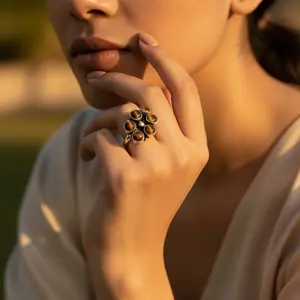 Bague en argent 925 pour femme avec œil de tigre - Bijou tendance prêt à offrir - Product Image 2