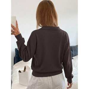 Pull en tricot rayé pour femme - T-shirt décontracté respirant à manches courtes - Product Image 3