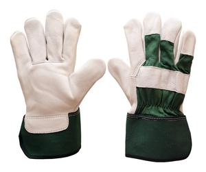 Guantes de trabajo a prueba de fuego de construcción D Canadian Rigger personalizados de alta calidad, guantes de seguridad contra el calor de cuero de vaca dividido para hombres - Product Image 1