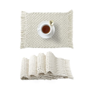 Manteles individuales de macramé de diseño perfecto, diseño Industrial, acabado Natural, forma personalizada, color único, artículos de mesa más exigentes - Product Image 6