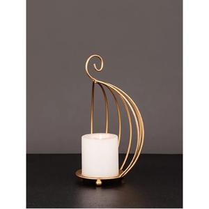 Metal Candle Holder Candle Stand for Lighting and Home Decoration <b>Set</b> Stylish Antique Finish Decorative Candle Jar Holder - Product Image 4