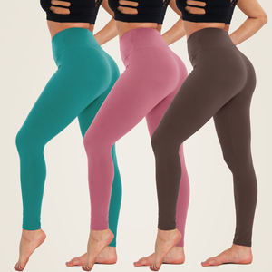 Outwork Leggings de yoga taille haute avec taille élastique pantalon de style solide OEM/ODM Leggings pour femmes LOGO personnalisé pour femmes - Product Image 5