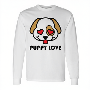 T-shirt pour chien à manches longues « Puppy Love » avec yeux en forme de cœur – Produit promotionnel - Product Image 3
