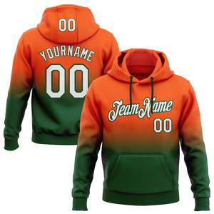 Sudaderas con capucha de impresión Costura personalizada Naranja Negro-Blanco Fútbol Sudadera con capucha - Product Image 2