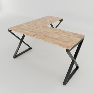 Bureau en L contemporain minimaliste XConcept HBXC015 140x140 avec double moteur, mobilier de bureau pour chambre à coucher, assemblage requis - Product Image 3
