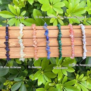 Handmade Beaded <b>Bracelets</b> Natural Crystal Chips <b>Stacking</b> Healing Gemstone Jewelry Stretchy Gemstone Chip Loose Gemstones - Product Image 2