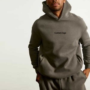 Ropa de hombre de alta calidad directa de fábrica 360gsm Heavyweight 100% Cotton Fleece Blank Pullover Hoodie - Product Image 1