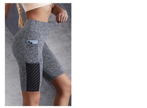 Women's Seamless Gym Workout Shorts High Waist Butt Lift Yoga <b>Leggings</b> with Mesh Pockets Stretchy <b>Slim</b> Leg Casual Style - Product Image 6