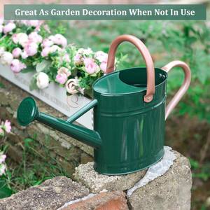 Metal Watering Garden <b>Can</b> Green Color Powder Coated Metal Watering <b>Can</b> Copper Color Handle Metal Outdoor Watering <b>Can</b> Vintage - Product Image 3