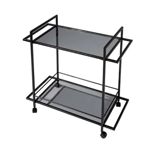 Chariot de bar multifonctionnel avec roues roulantes et étagères de rangement - Product Image 1