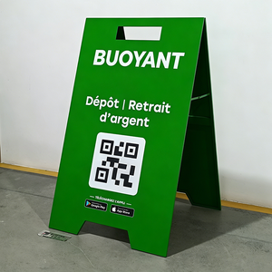 Panneau publicitaire pliable en forme de A, support de sol, panneau extérieur pour magasin, devanture de magasin, trottoir - Product Image 1
