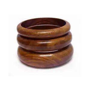 Pulsera de madera para mujer, brazalete de mano, joyería de madera, para boda